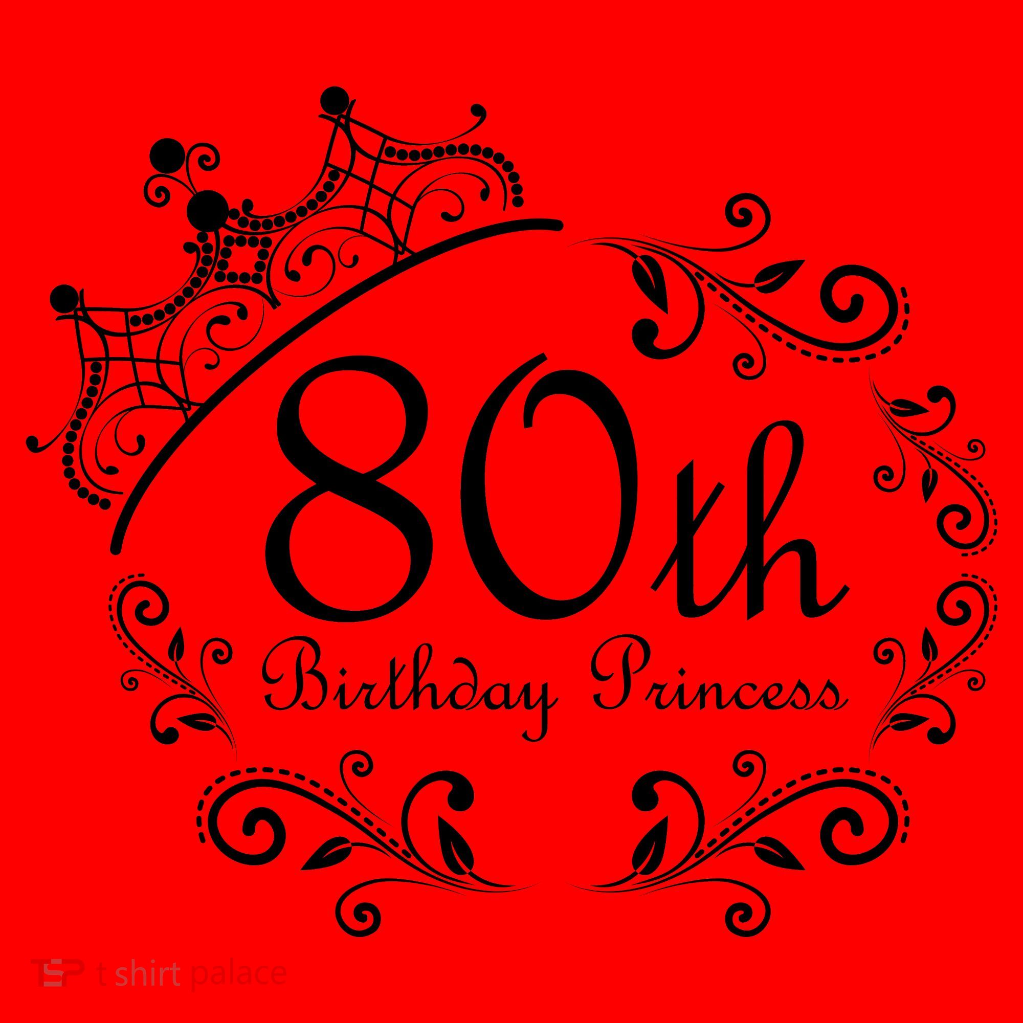 80th Birthday Princess Santa Hat