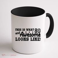 80th Birthday This Is What Awesome Looks Like  Coffee Mug thumb 1