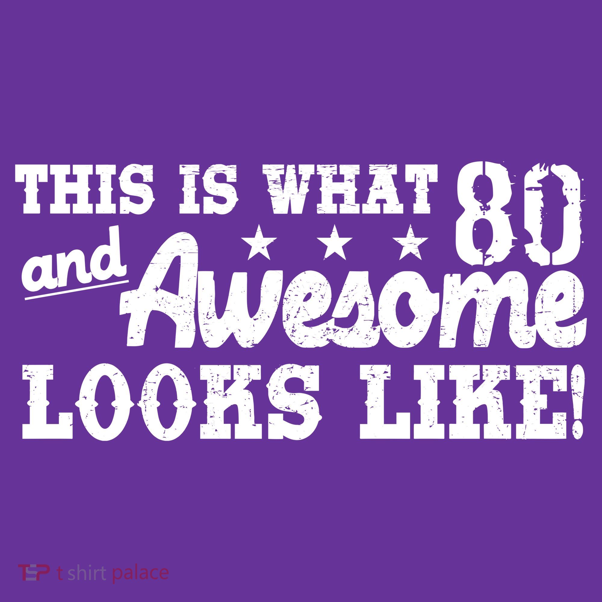 80th Birthday This Is What Awesome Looks Like  Apron