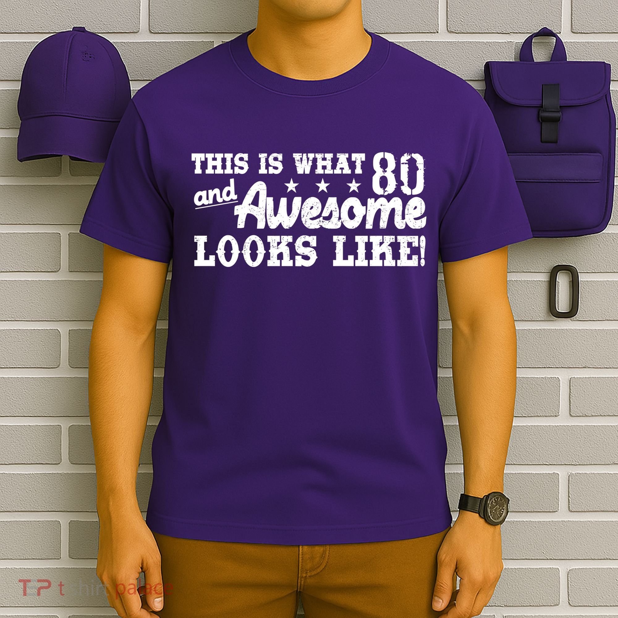 80th Birthday This Is What Awesome Looks Like  T-Shirt