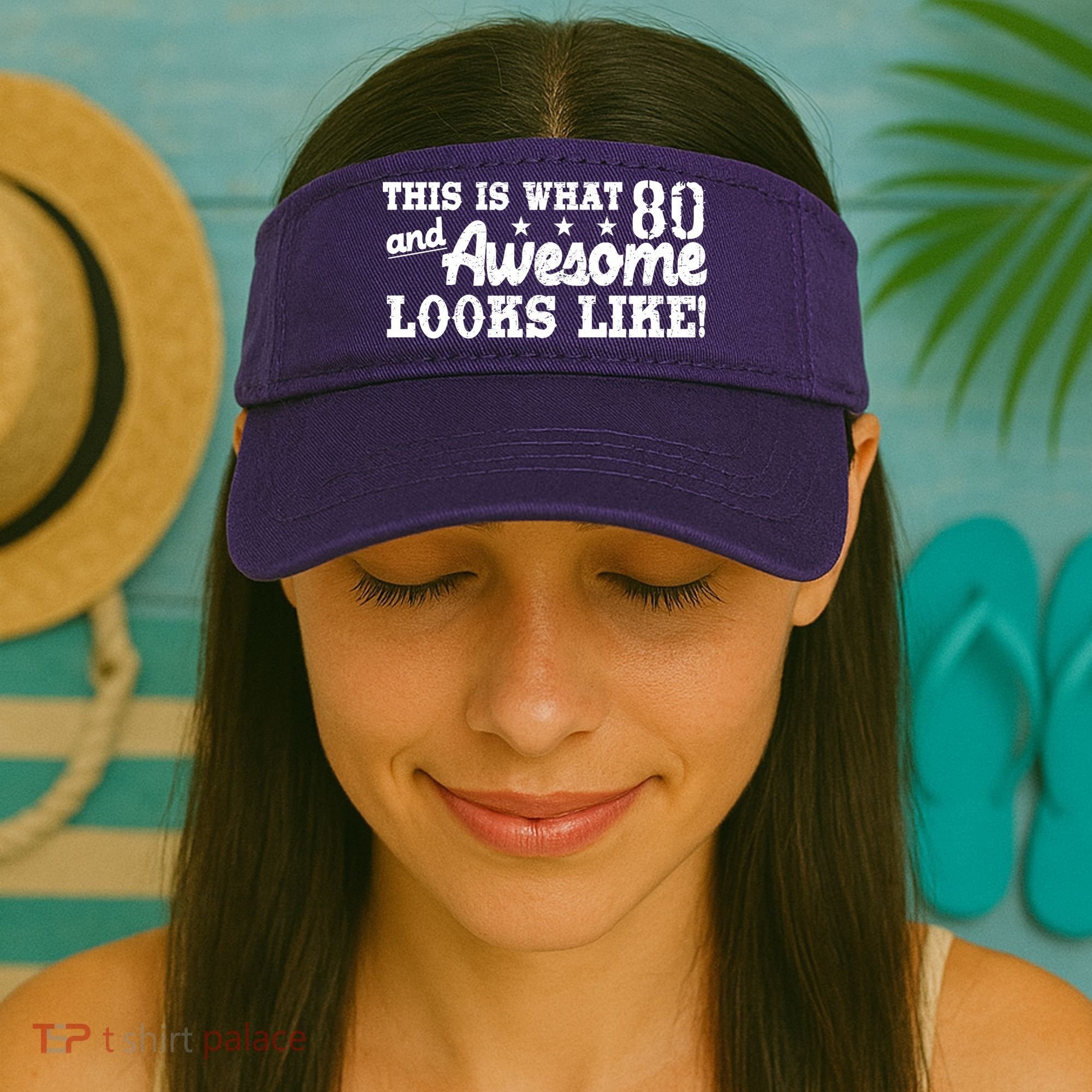 80th Birthday This Is What Awesome Looks Like  Visor