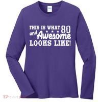 80th Birthday This Is What Awesome Looks Like  Women's Long Sleeve Shirt thumb 0