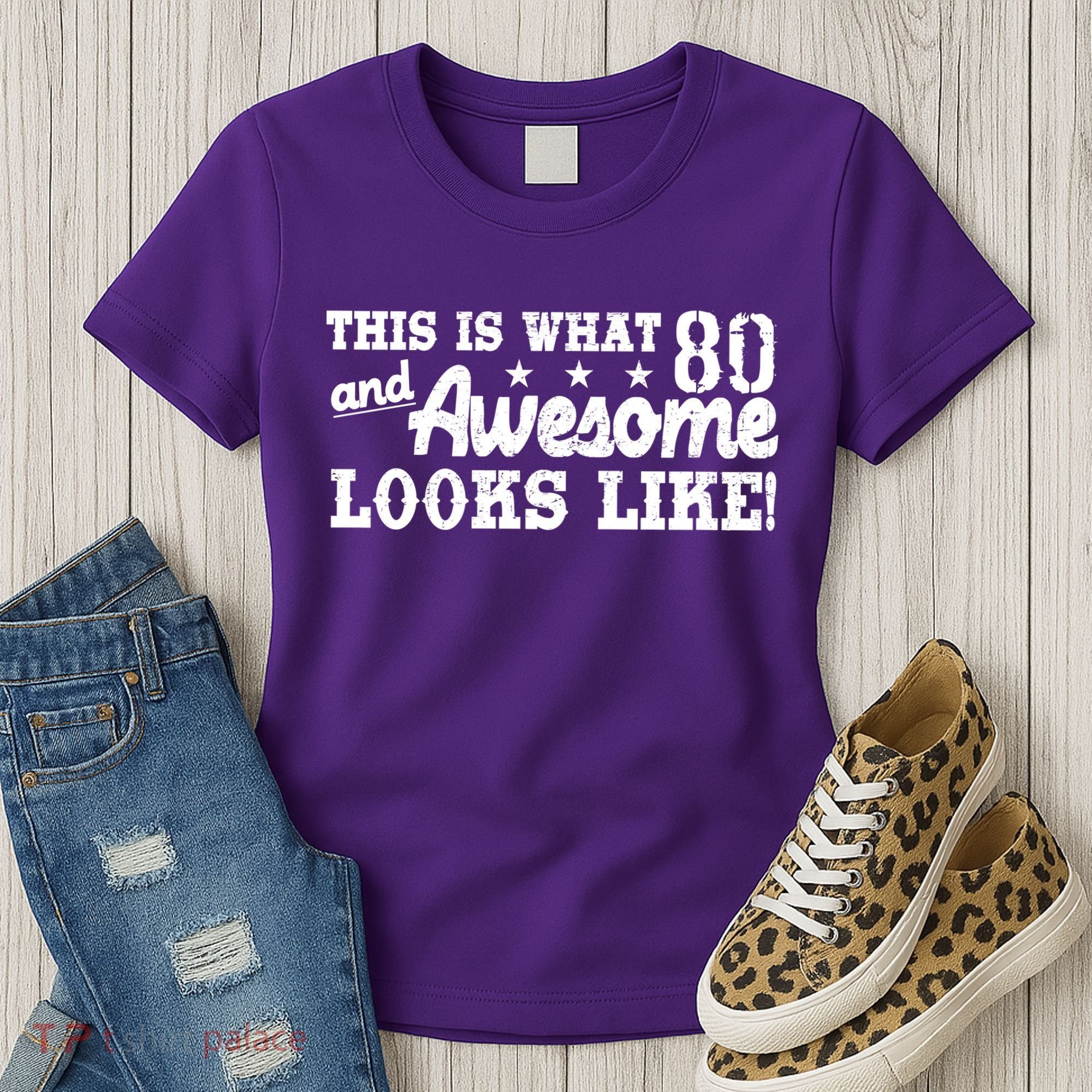 80th Birthday This Is What Awesome Looks Like  Women's T-Shirt