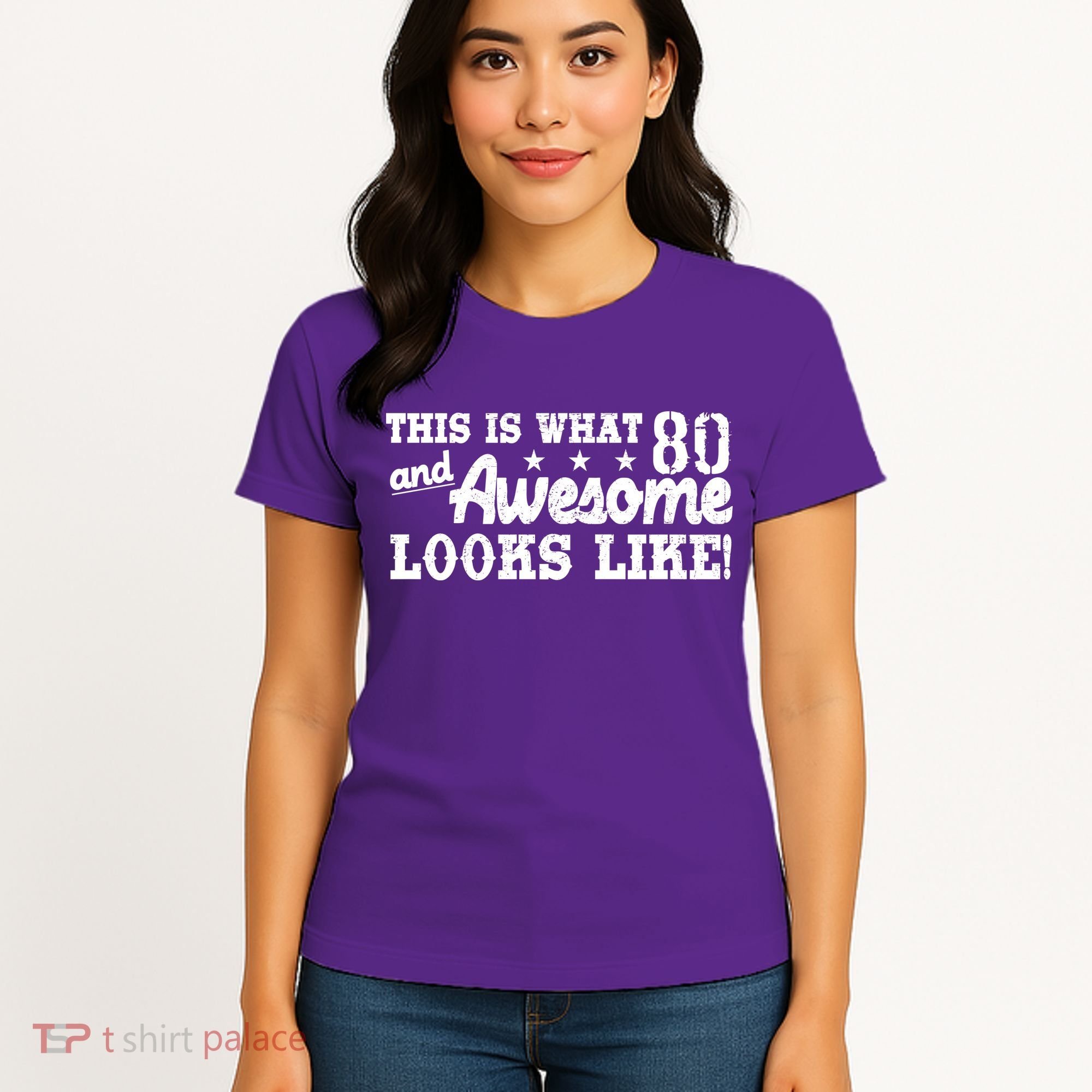 80th Birthday This Is What Awesome Looks Like  Women's T-Shirt