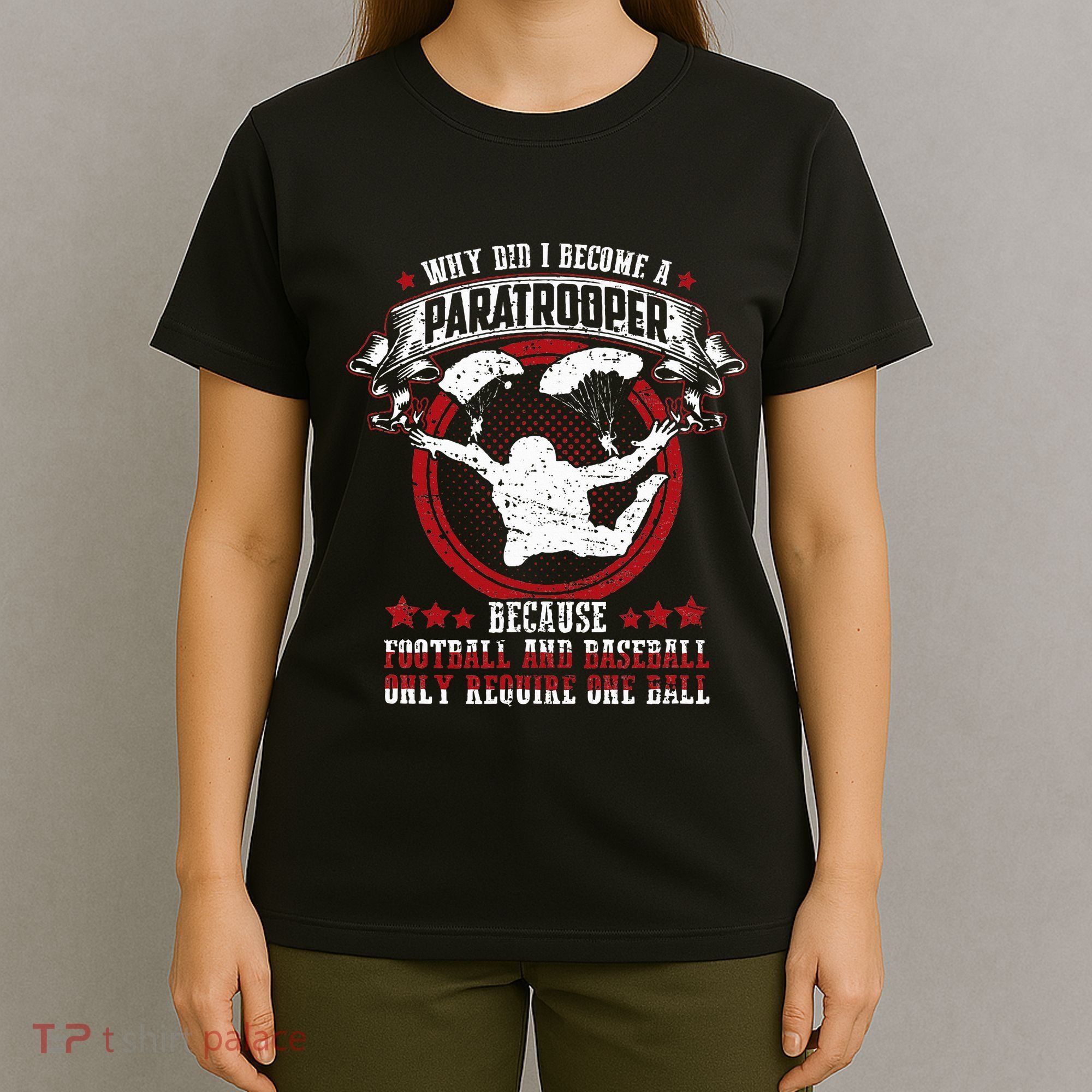 82nd 101st Airborne Paratrooper Military T-Shirt