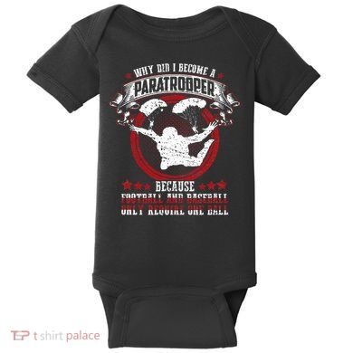82nd 101st Airborne Paratrooper Military Baby Bodysuit
