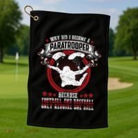 82nd 101st Airborne Paratrooper Military Golf Towel thumb 1