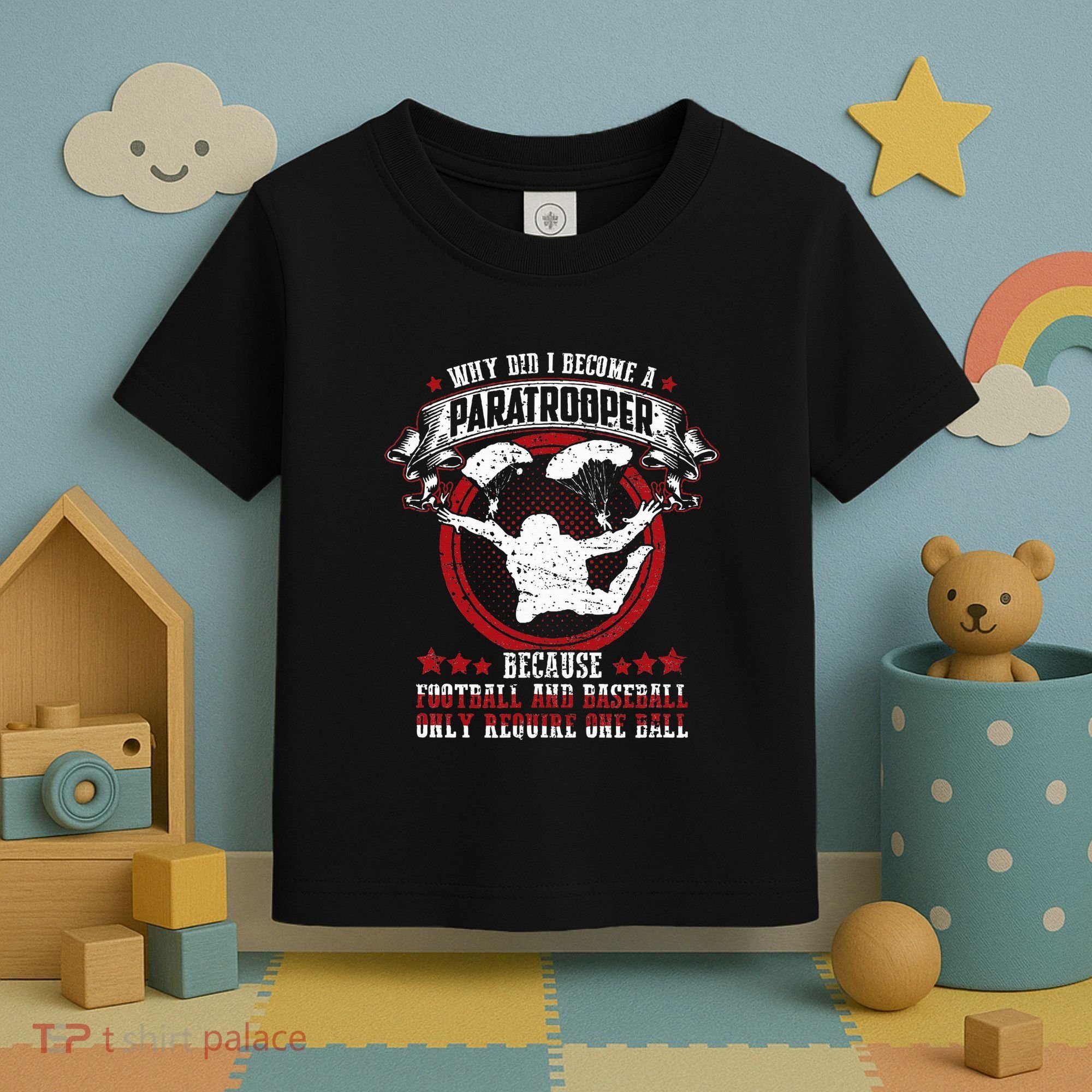 82nd 101st Airborne Paratrooper Military Toddler T-Shirt