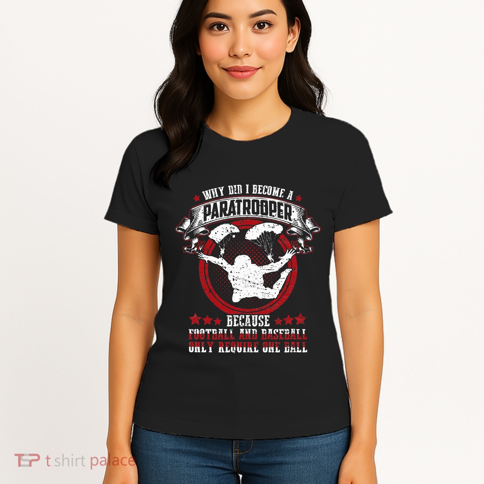 82nd 101st Airborne Paratrooper Military Women's T-Shirt
