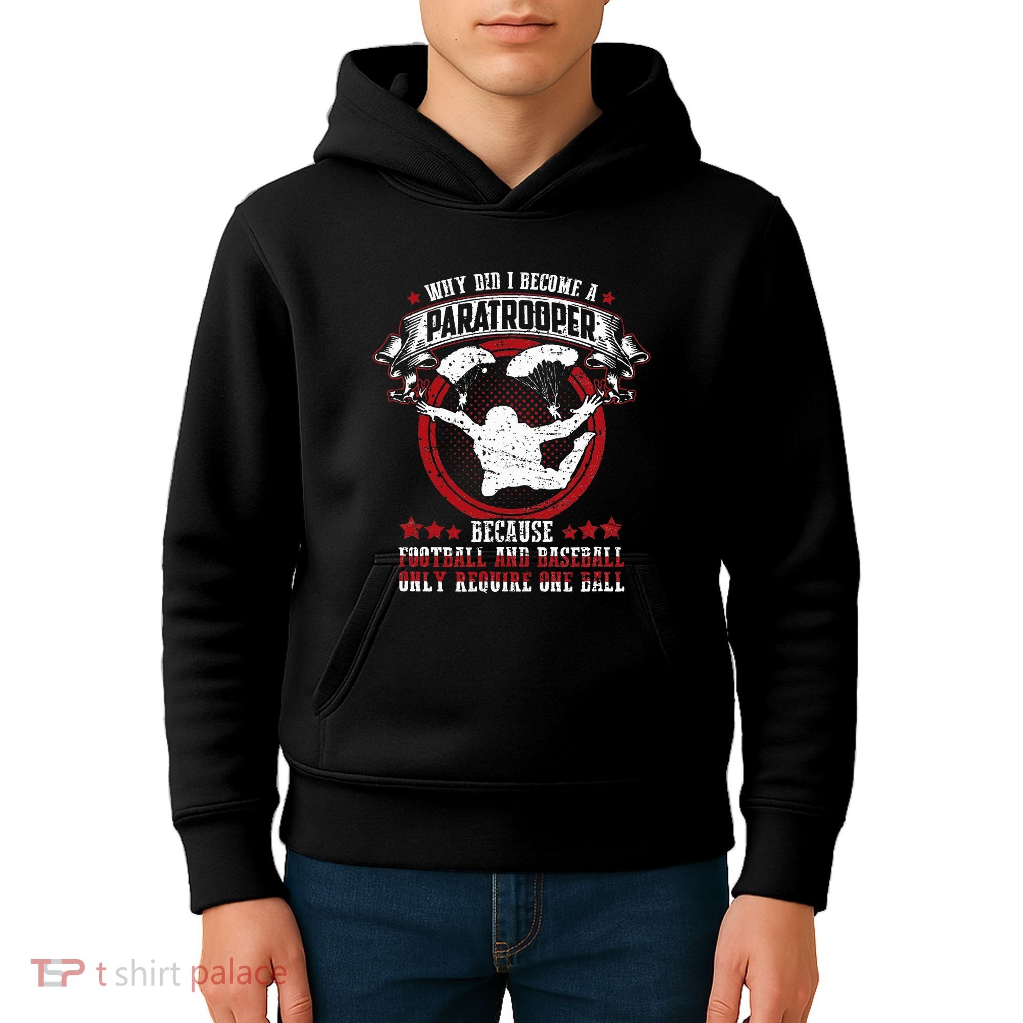 82nd 101st Airborne Paratrooper Military Kids Hoodie