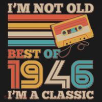 80th 1946 Birthday Retro I'm Not Old I'm A Classic Best Of Cassette Tape  Women's V-Neck T-Shirt thumb 4