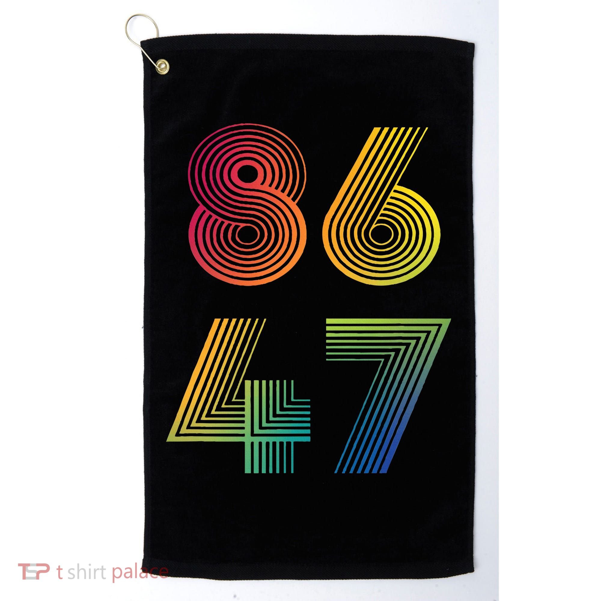 86 47 Anti Trump 8647 Impeach 47 Antitrump President Golf Towel