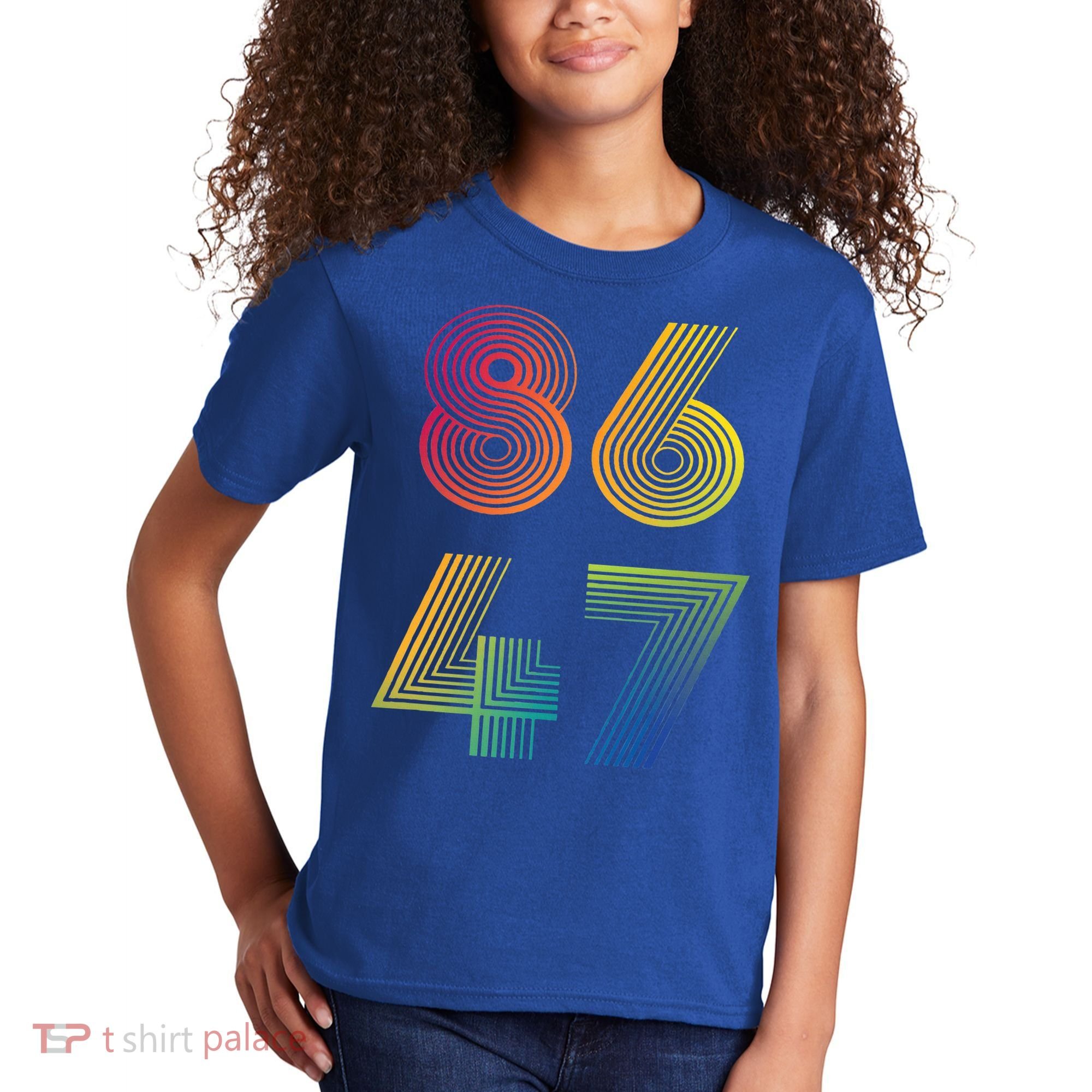 86 47 Anti Trump 8647 Impeach 47 Antitrump President Kids T-Shirt