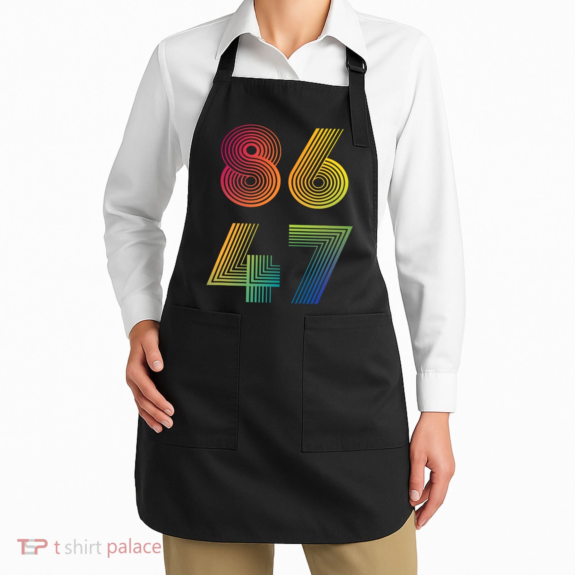 86 47 Anti Trump 8647 Impeach 47 Antitrump President Retro Apron