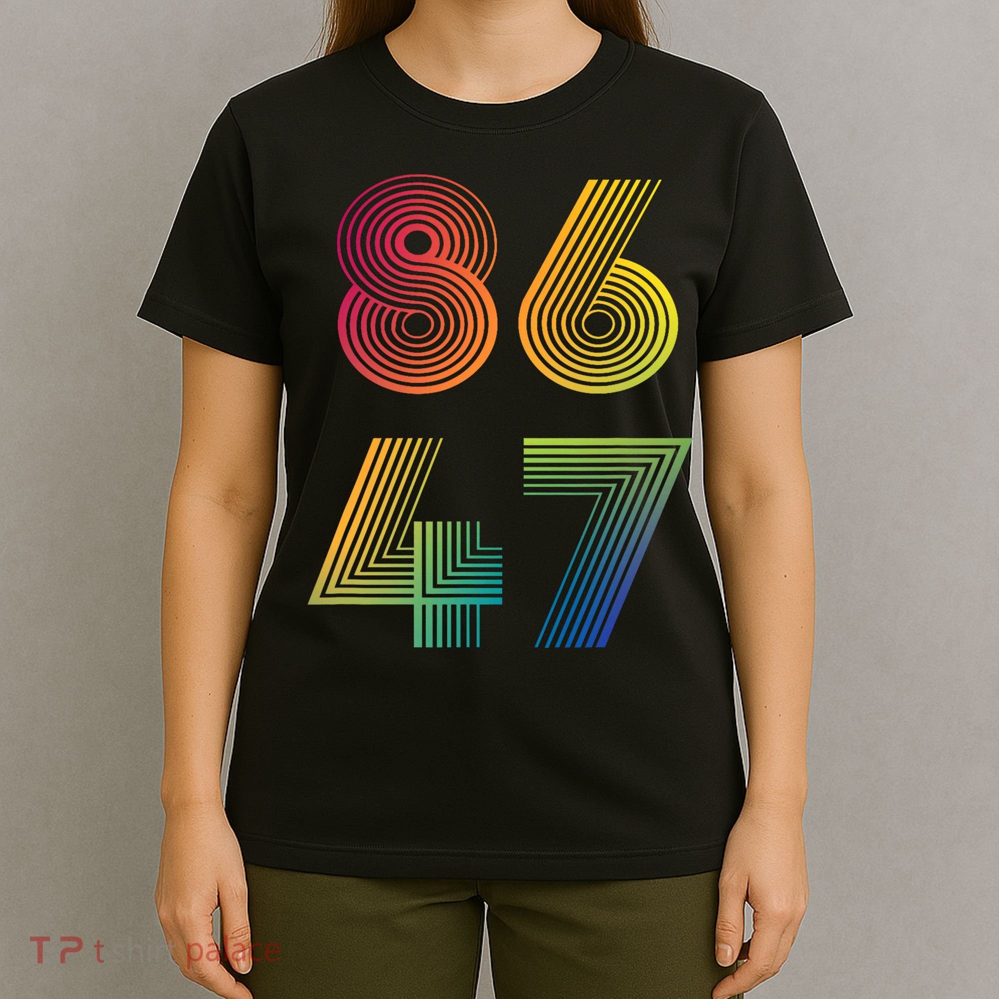 86 47 Anti Trump 8647 Impeach 47 Antitrump President Retro T-Shirt