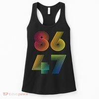 86 47 Anti Trump 8647 Impeach 47 Antitrump President Retro Women's Tank Top thumb 0