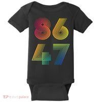 86 47 Anti Trump 8647 Impeach 47 Antitrump President Retro Baby Bodysuit thumb 0