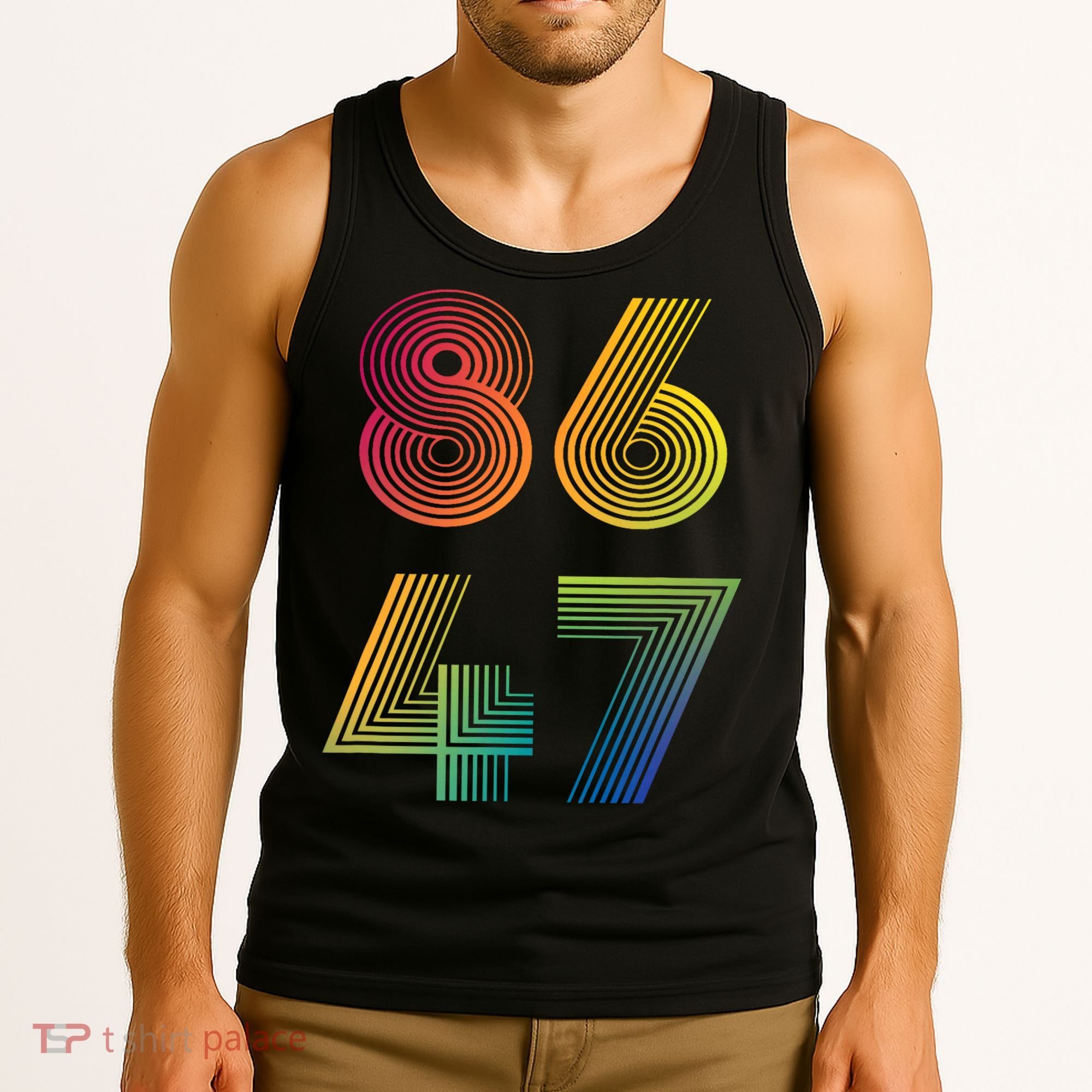 86 47 Anti Trump 8647 Impeach 47 Antitrump President Retro Tank Top