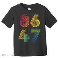 86 47 Anti Trump 8647 Impeach 47 Antitrump President Retro Toddler T-Shirt thumb 0