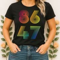 86 47 Anti Trump 8647 Impeach 47 Antitrump President Retro Women's T-Shirt thumb 2