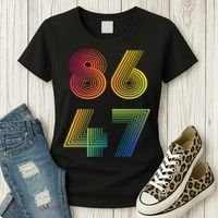 86 47 Anti Trump 8647 Impeach 47 Antitrump President Retro Women's T-Shirt thumb 3