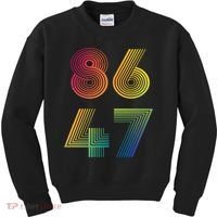 86 47 Anti Trump 8647 Impeach 47 Antitrump President Retro Kids Sweatshirt thumb 0