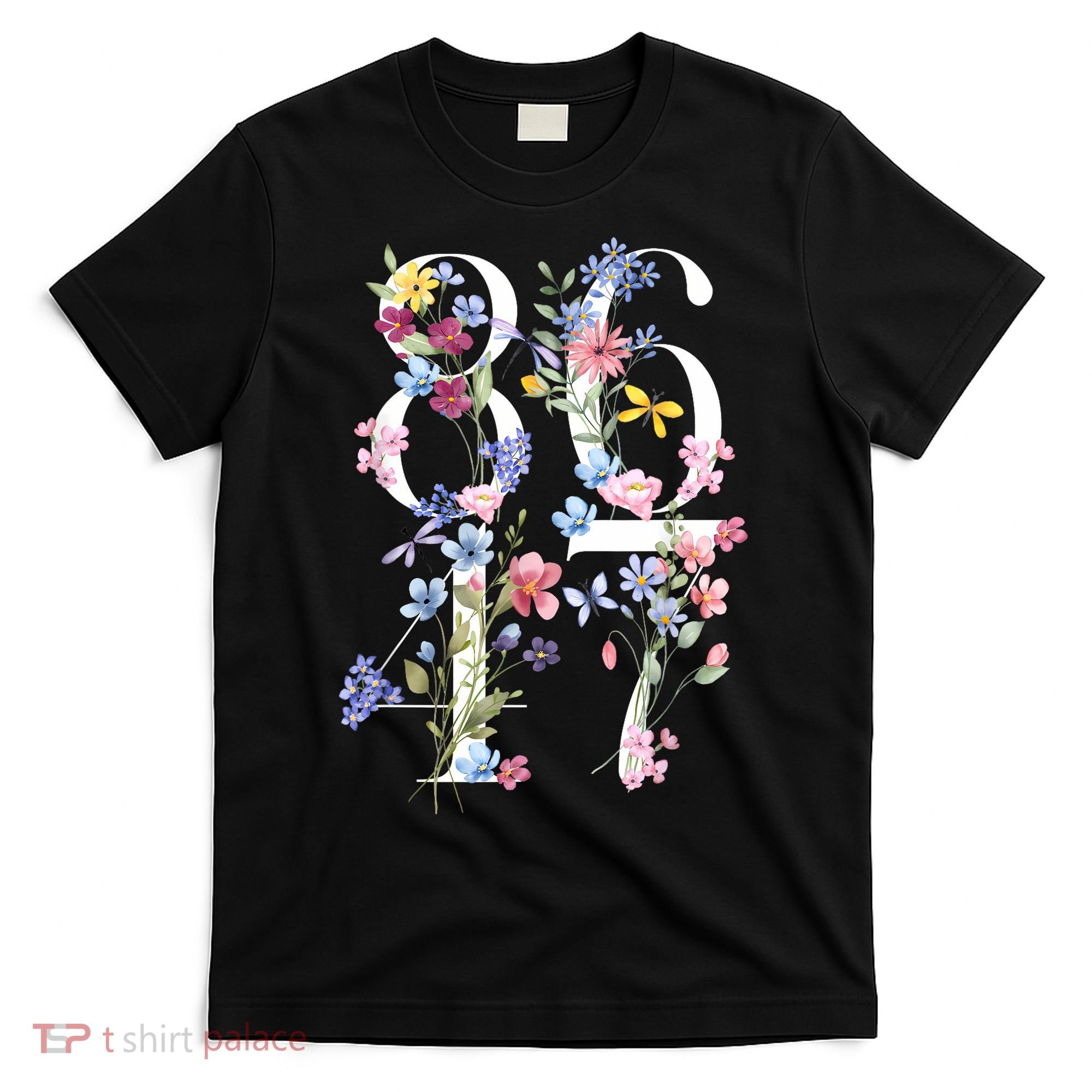 86 47 Floral Boho Style T-Shirt