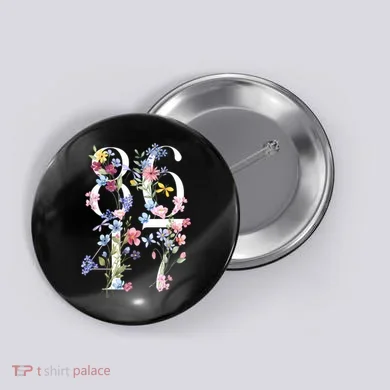 86 47 Floral Boho Style Button
