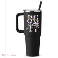 86 47 Floral Boho Style 40oz Vacuum Insulated Stainless Steel Travel Tumbler thumb 2