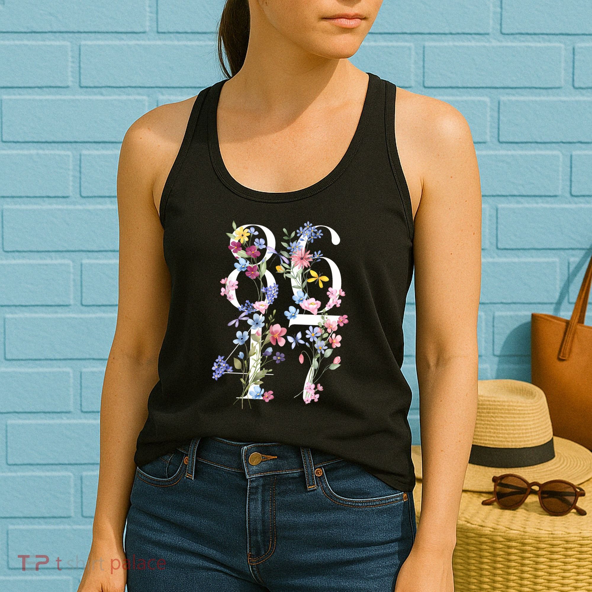 86 47 Floral Boho Style Women's Tank Top