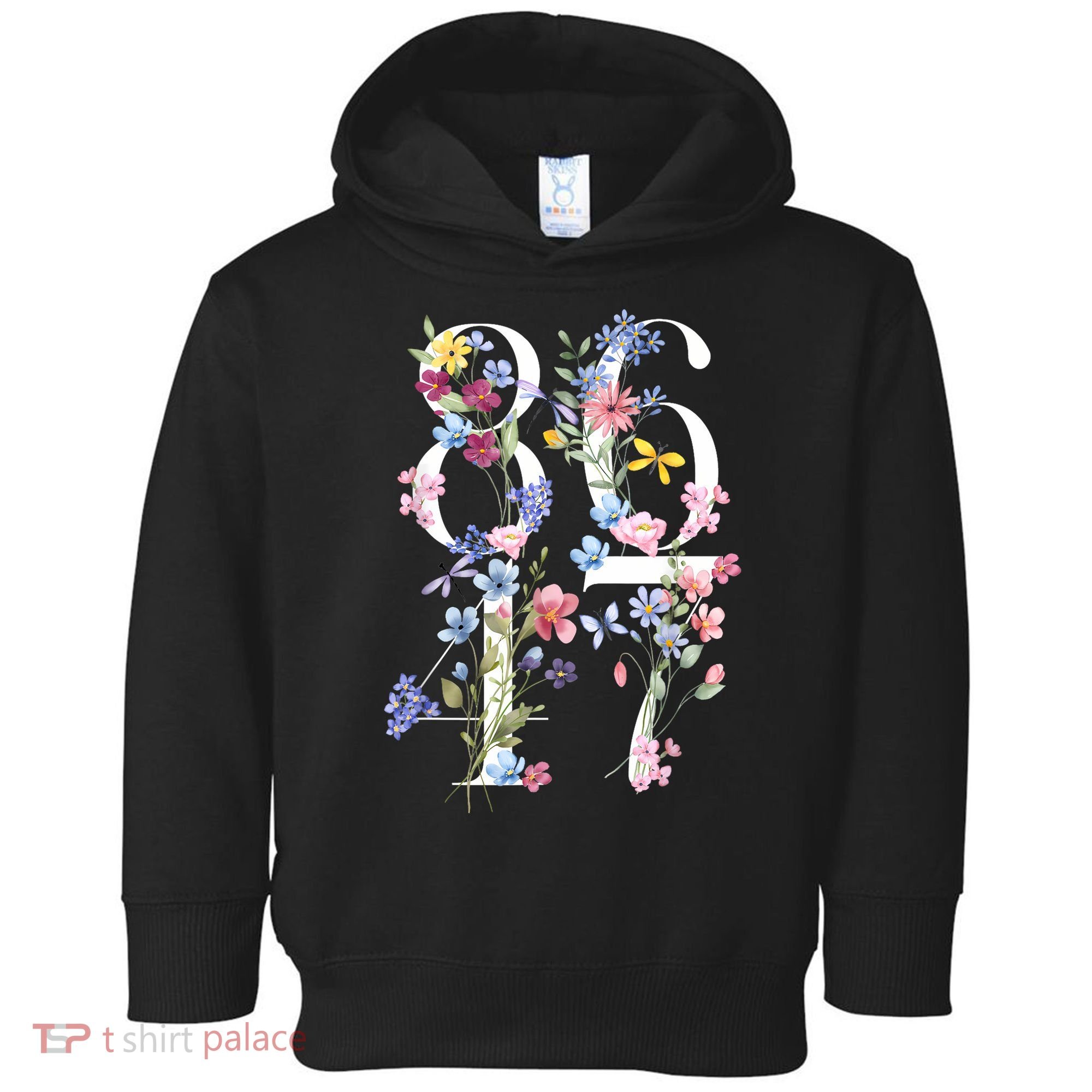 86 47 Floral Boho Style Toddler Hoodie