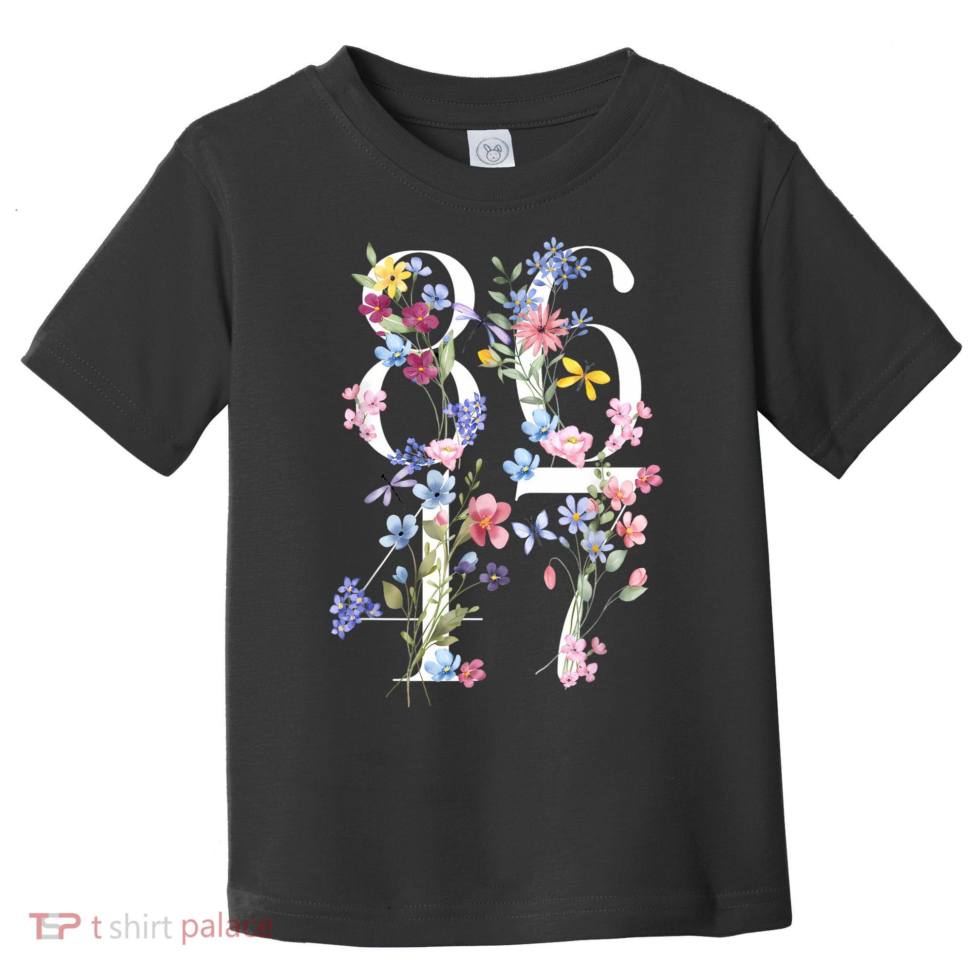 86 47 Floral Boho Style Toddler T-Shirt