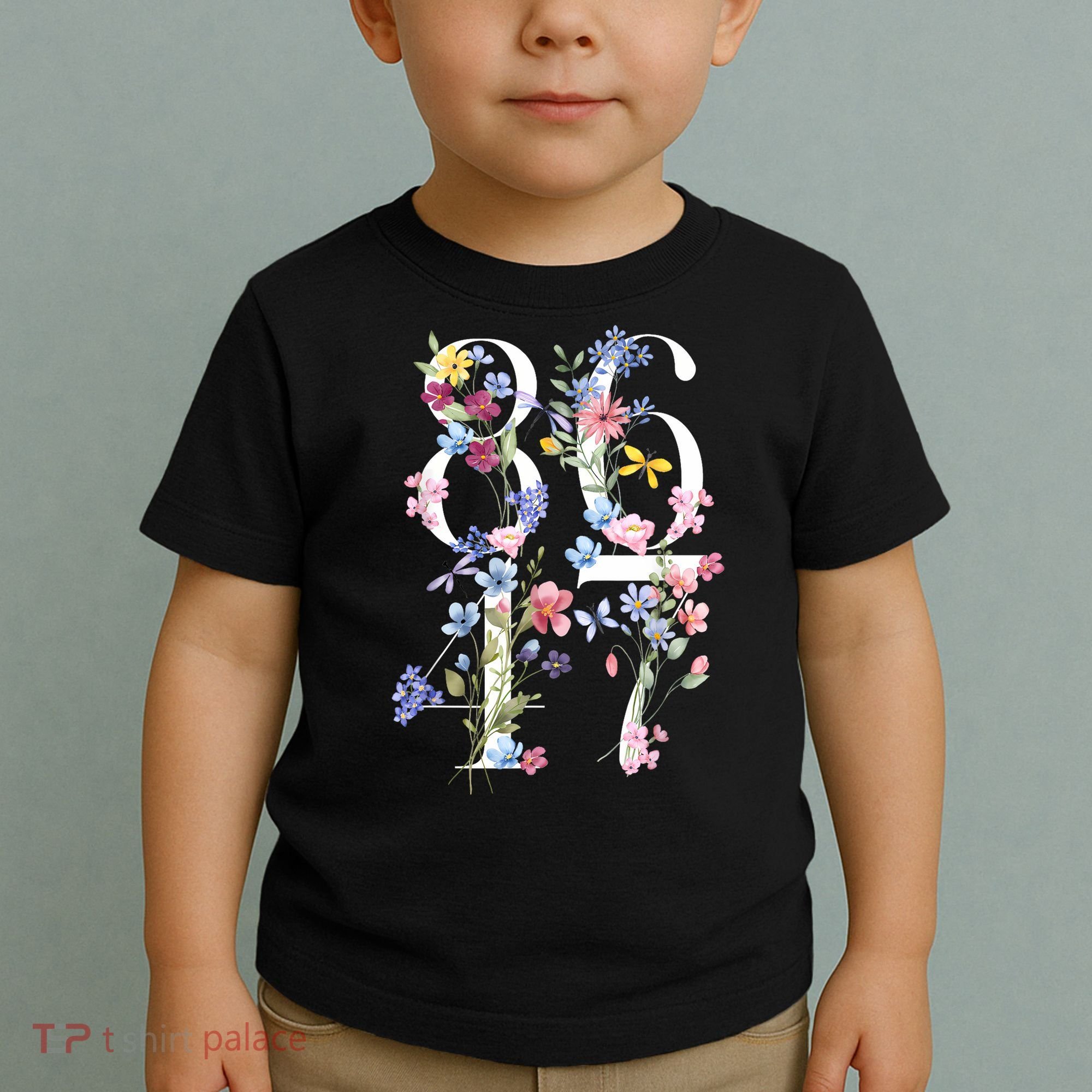 86 47 Floral Boho Style Toddler T-Shirt