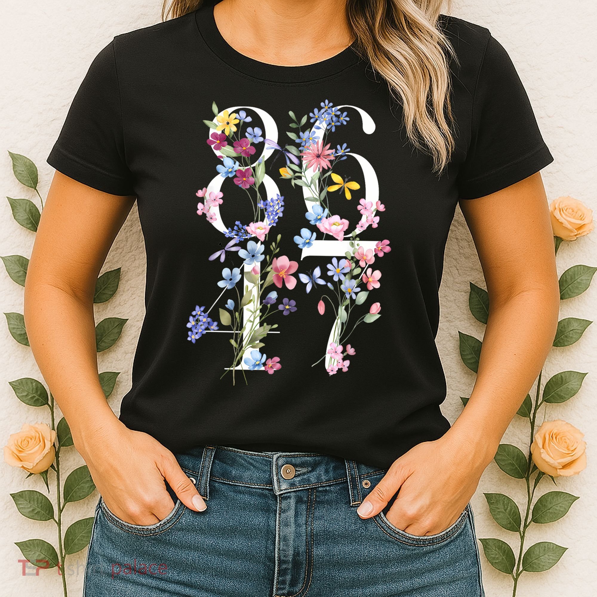 86 47 Floral Boho Style Women's T-Shirt