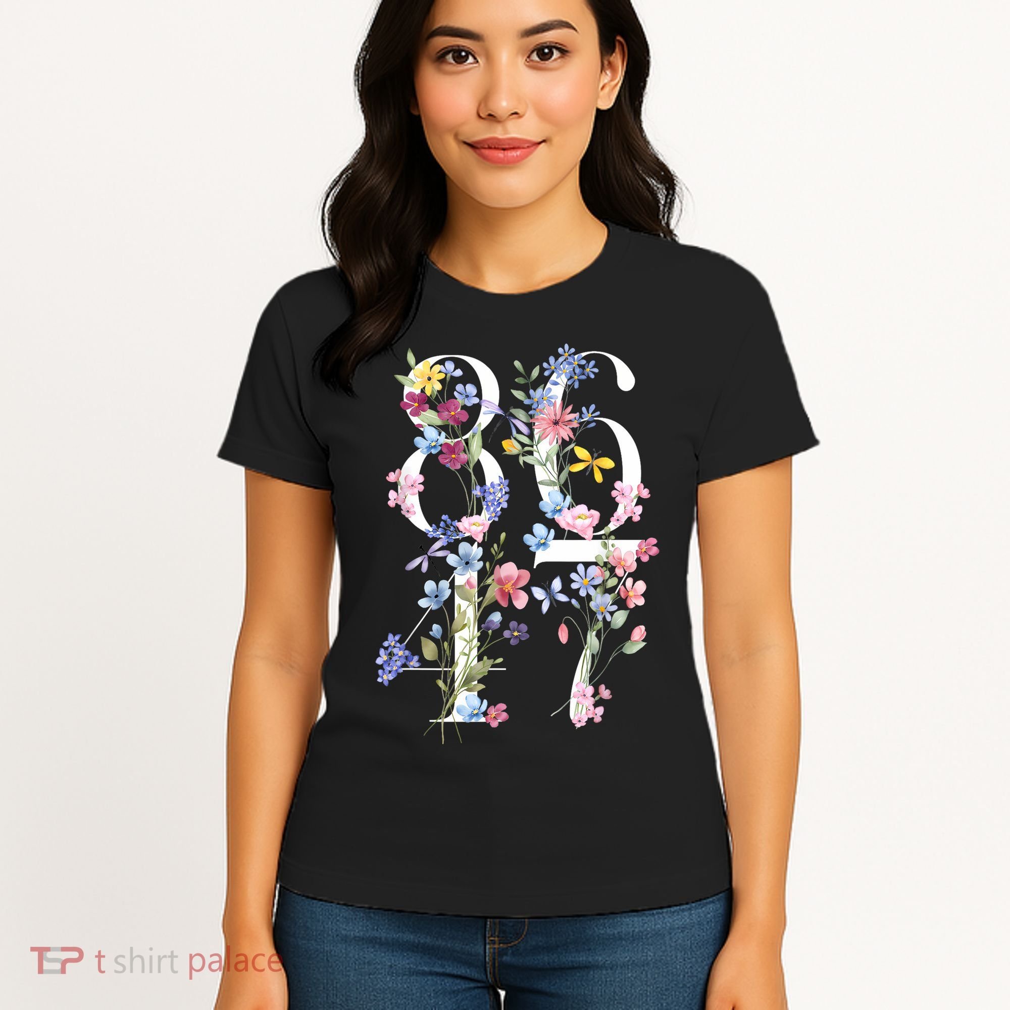 86 47 Floral Boho Style Women's T-Shirt