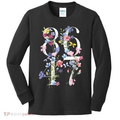 86 47 Floral Boho Style Kids Long Sleeve Shirt