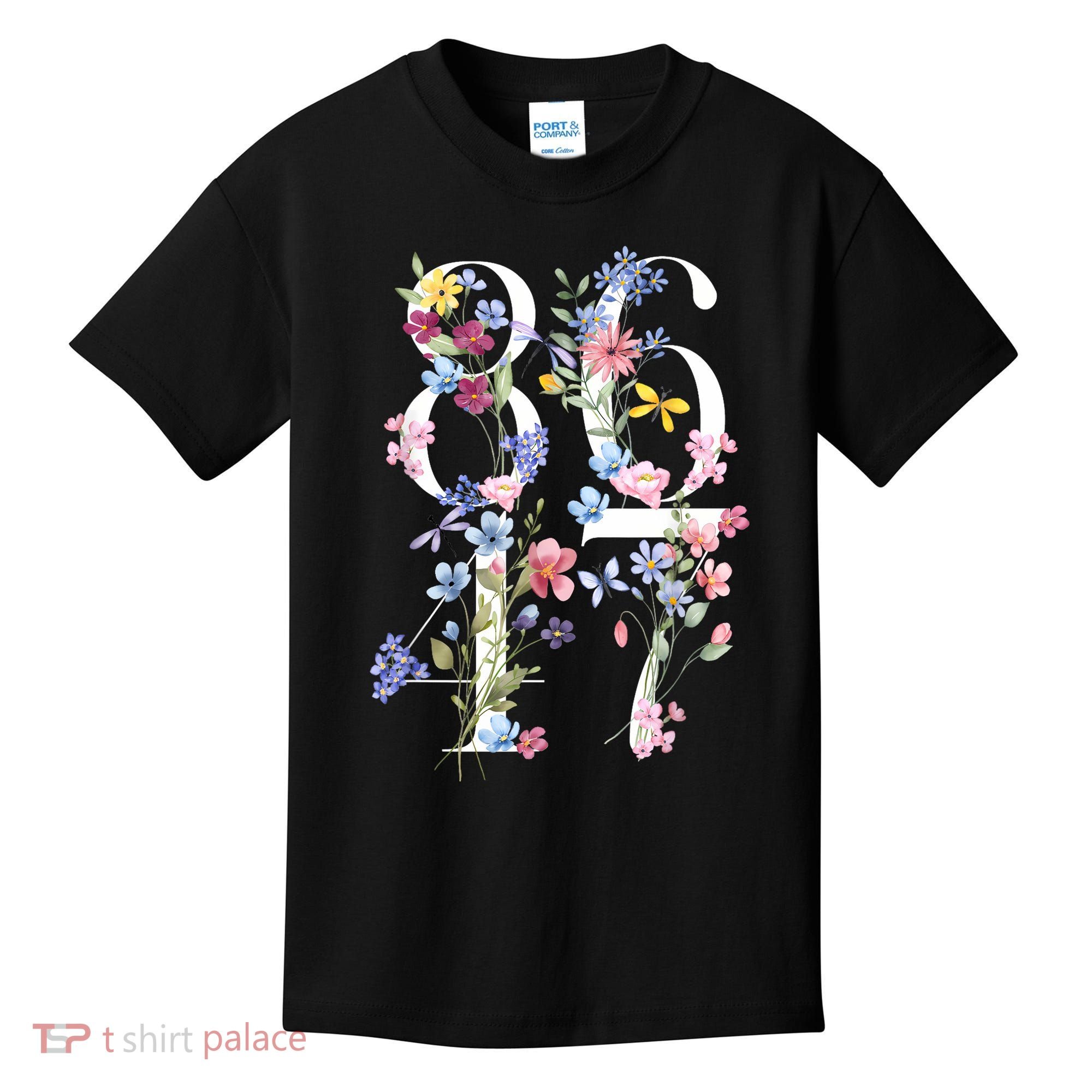 86 47 Floral Boho Style Kids T-Shirt