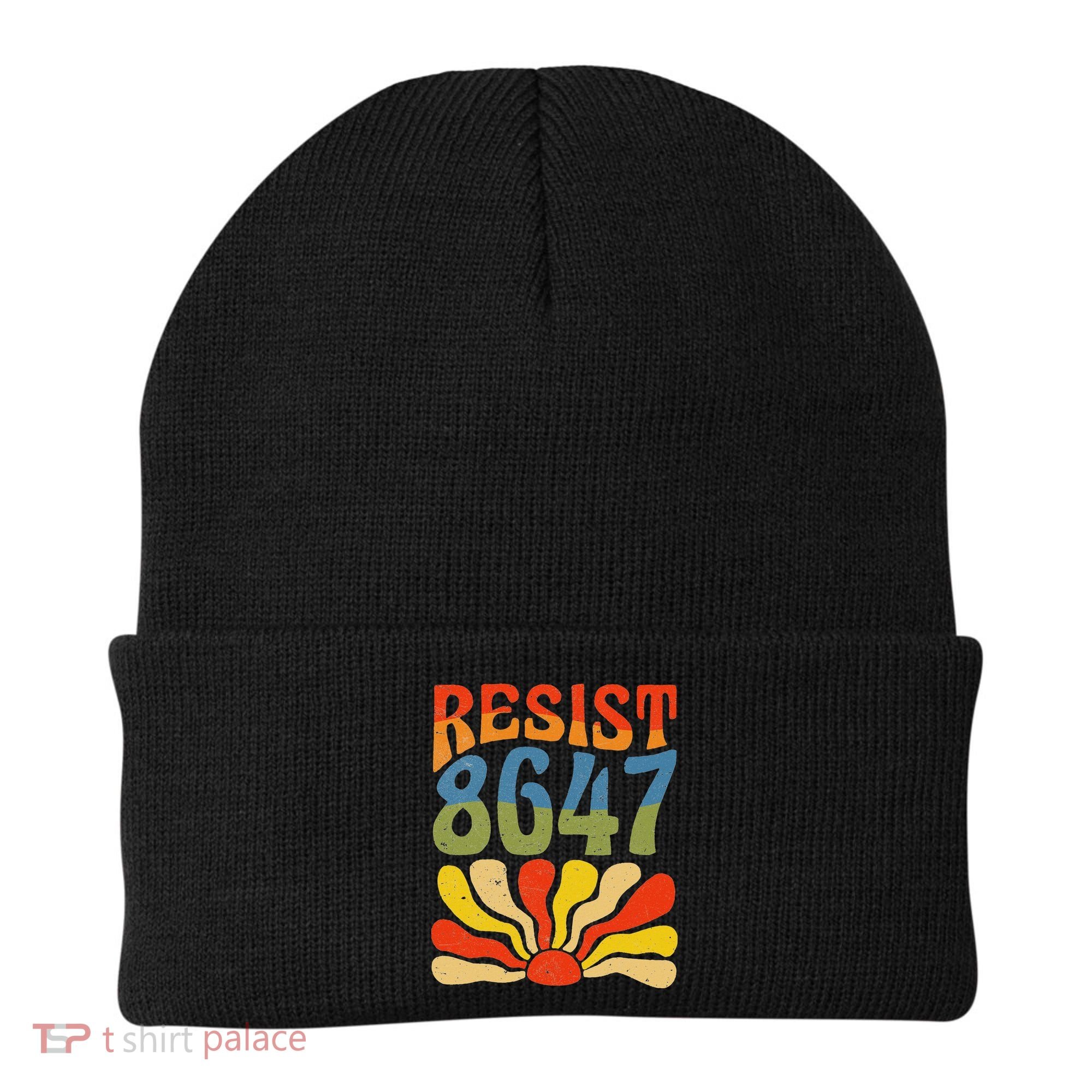 86 47 Resist Flower Women President Beanie