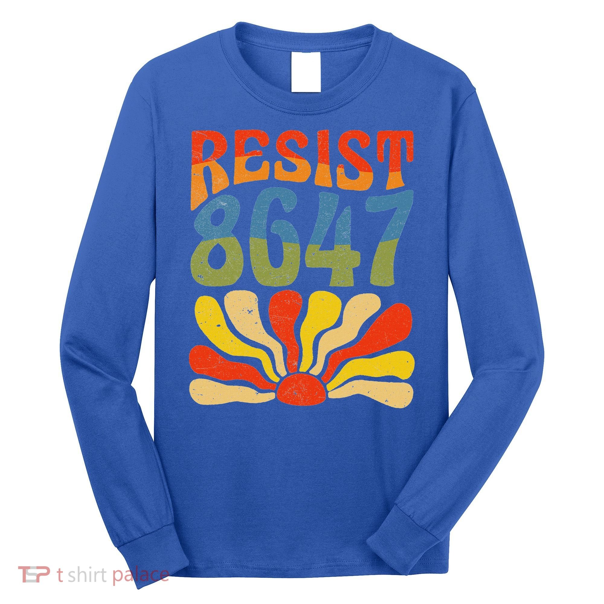 86 47 Resist Flower Women President Long Sleeve Shirt