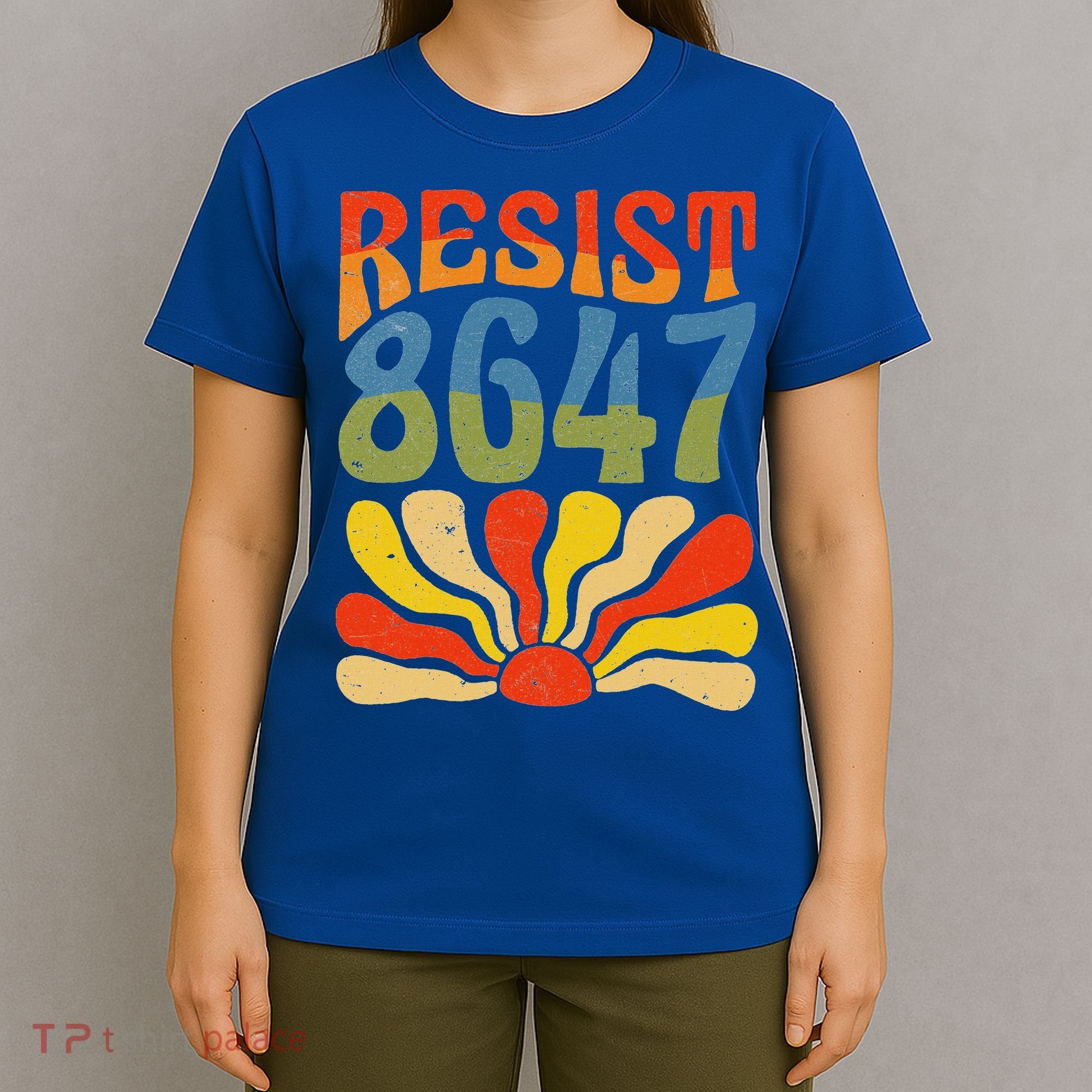 86 47 Resist Flower Women President T-Shirt