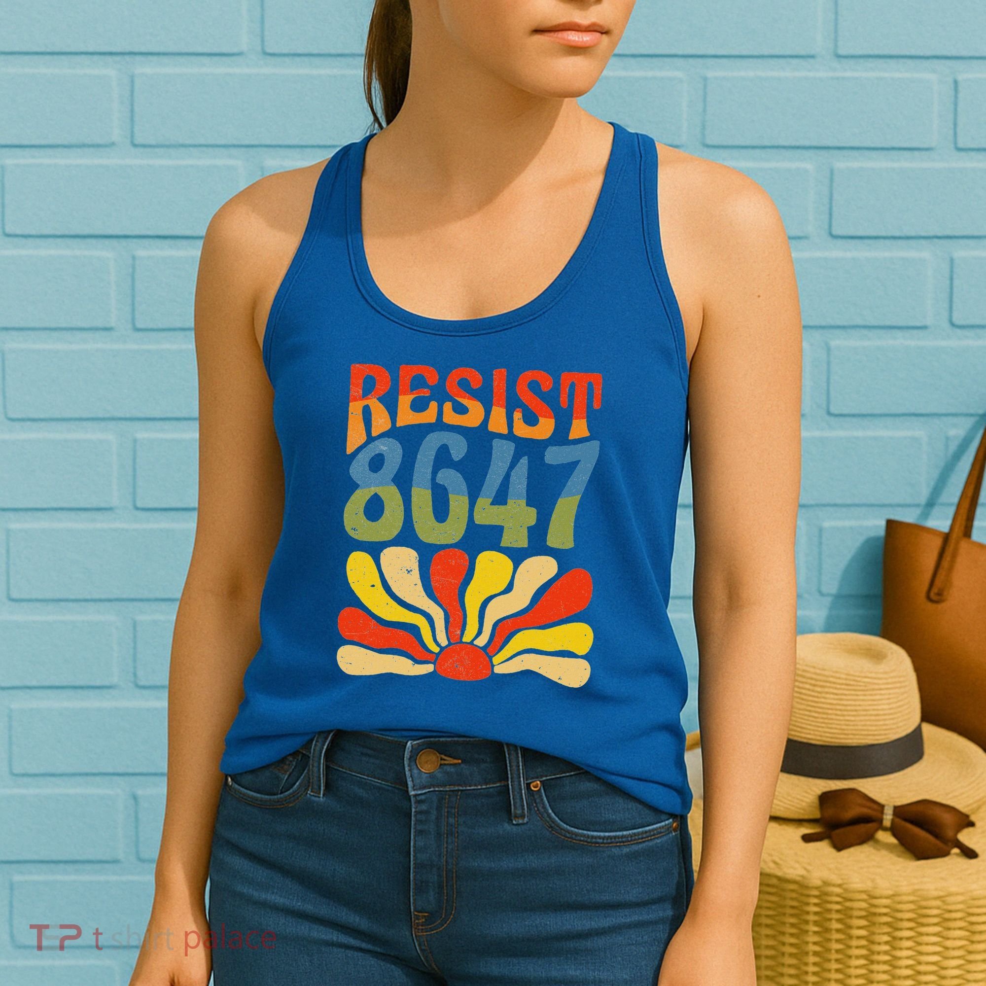 86 47 Resist Flower Women President Women's Tank Top