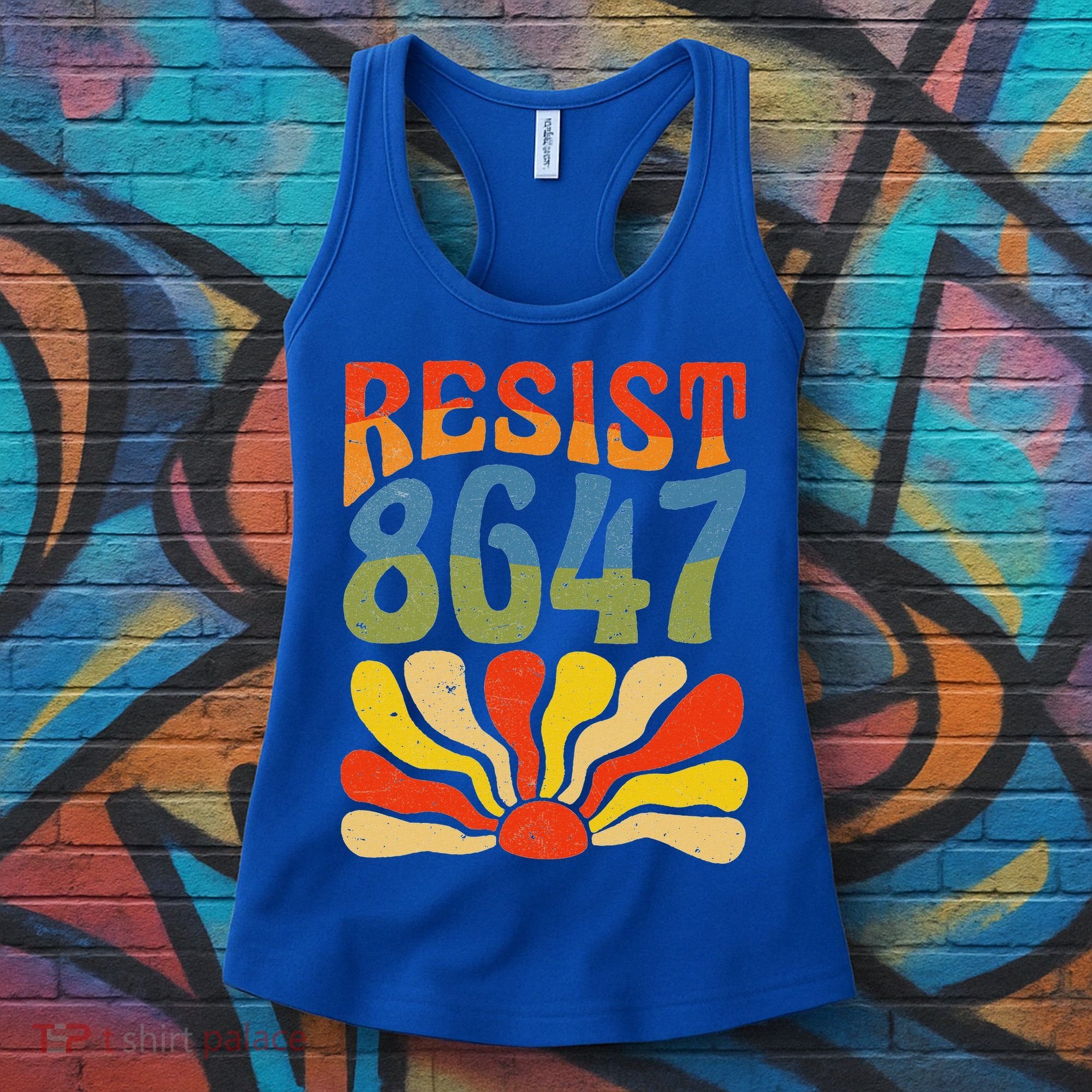 86 47 Resist Flower Women President Women's Tank Top