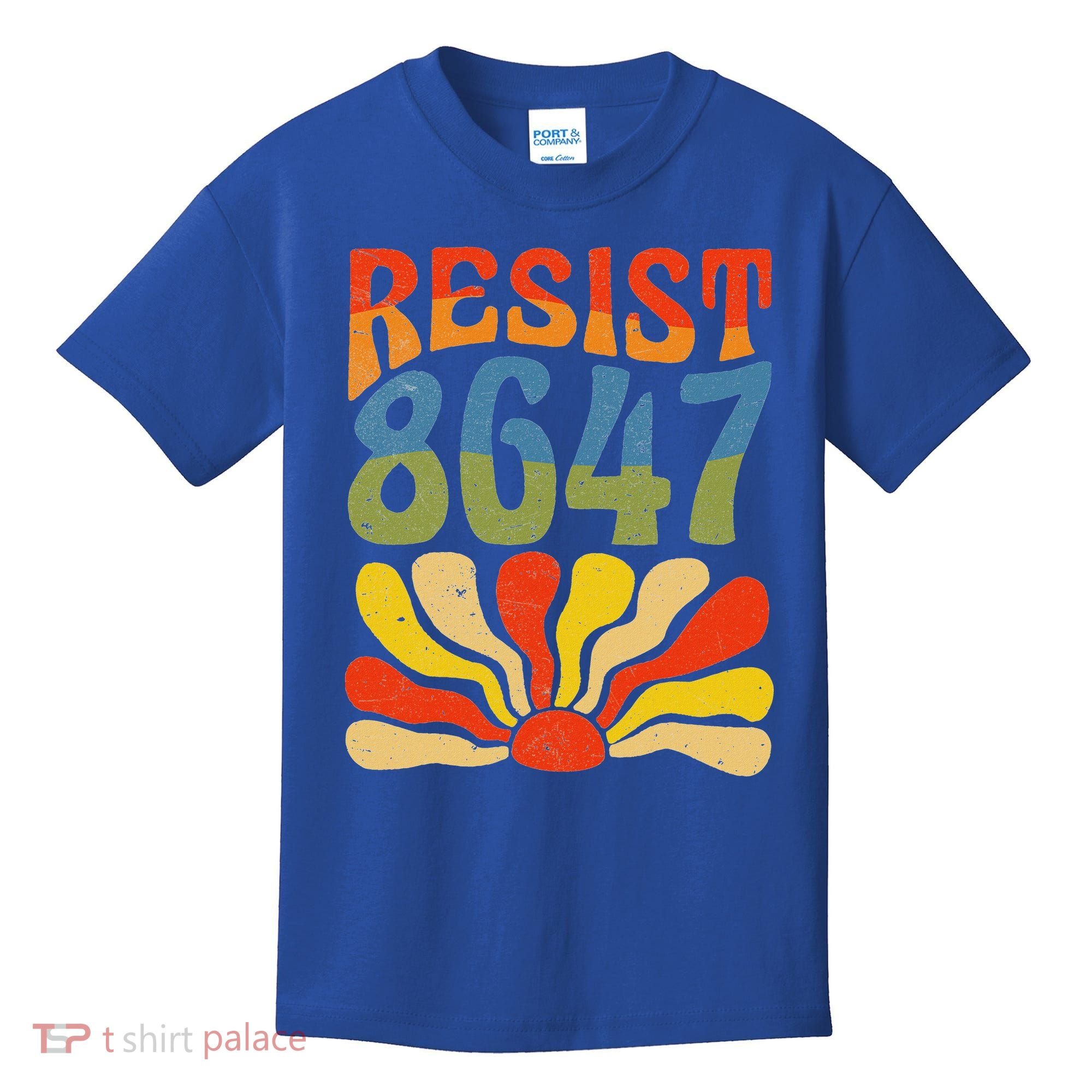 86 47 Resist Flower Women President Kids T-Shirt