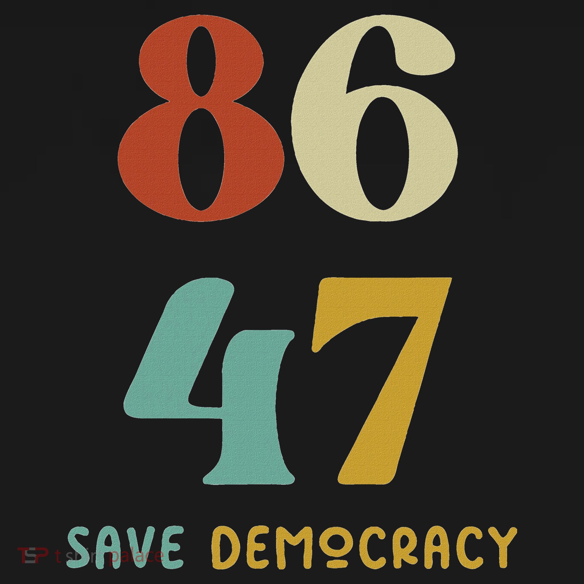86 47 Save Democracy Anti Trump Political Protest Ornament