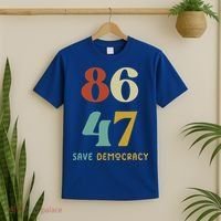 86 47 Save Democracy Anti Trump Political Protest T-Shirt thumb 2