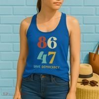 86 47 Save Democracy Anti Trump Political Protest Women's Tank Top thumb 2