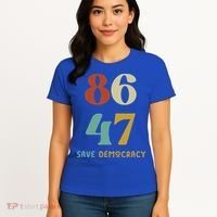 86 47 Save Democracy Anti Trump Political Protest Women's T-Shirt thumb 4