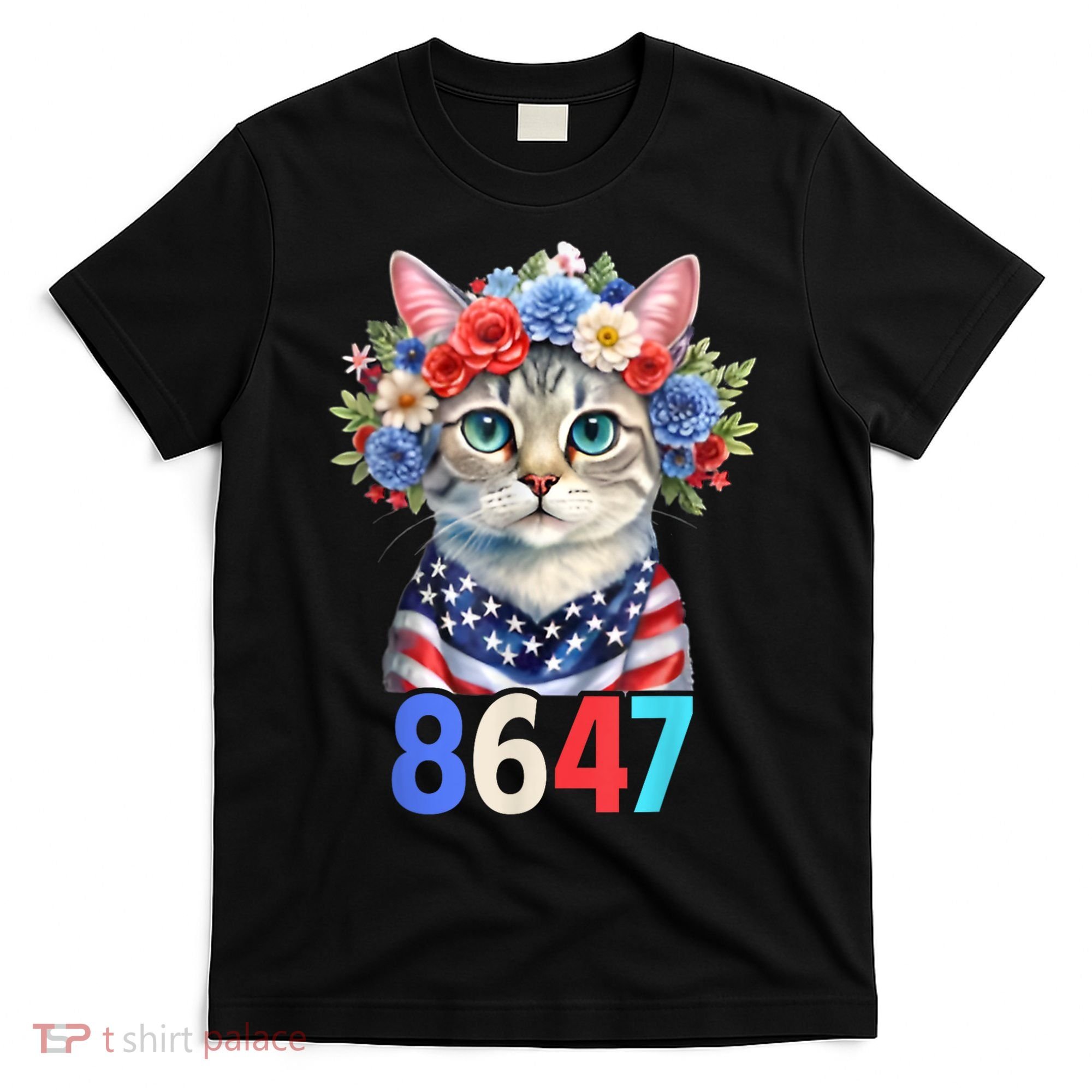 86 47 vintage 8647 outfits 8647 Floral Retro 86 47 Cat Lovers T-Shirt