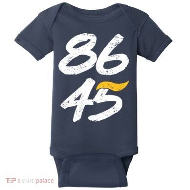 8645 Impeach Trump Vintage Distressed 86 45 Baby Bodysuit