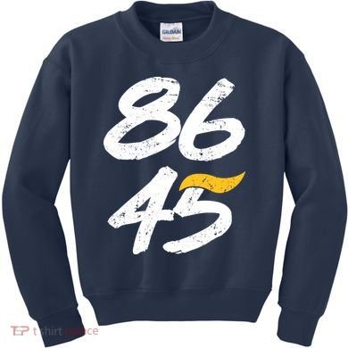 8645 Impeach Trump Vintage Distressed 86 45 Kids Sweatshirt